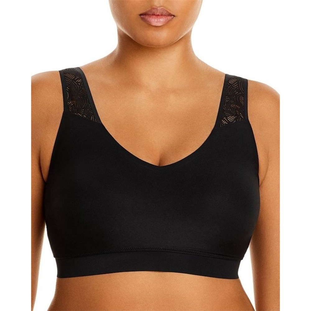 NWT Chantelle XS-S Soft Stretch Lace Back Bralette 11G1 Black 120417